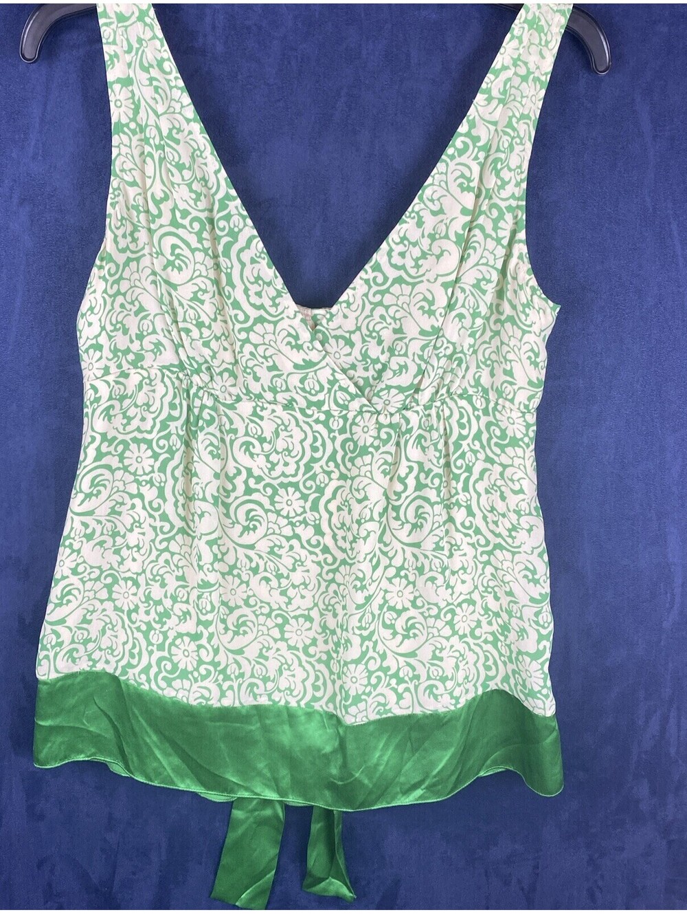 Lilly Pulitzer Deena Top Sleeveless Sz.8 Cypress Green Silk New With Tags